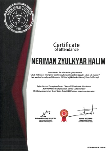 Acil Kardiyovasküler Bakım Güncelleme Sertifikası