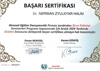 Disleksi Sertifikası