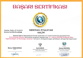 Duygusal Zeka Konulu Sertifika